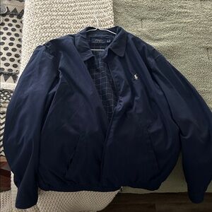 Polo by Ralph Lauren Navy Bomber Jacket with Embroidered Pony